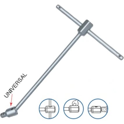 Hans Sliding Tee Extension Bar with Universal Joint