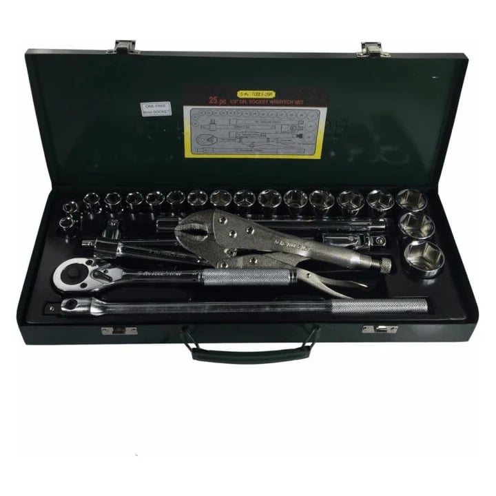S-Ks A-25 1/2" Drive Socket Wrench Set 10-32mm 6pts